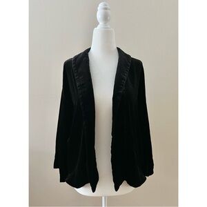 [Gap] Black Velvet Open Front Blazer